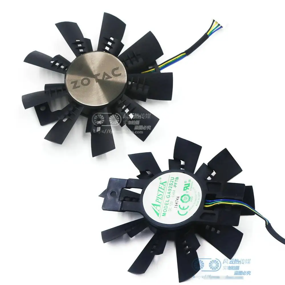 fan GA92S2U DC12V 0.46A для ZOTAC GTX1070/GTX1080 AMP EXTREME 8 Гб видеокарта вентилятор охлаждения - Цвет лезвия: fan