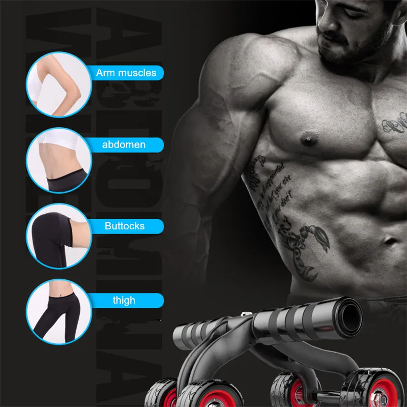 Тренировочное колесо 400 кг четырехколесное для пресса силовое упражнений Ab