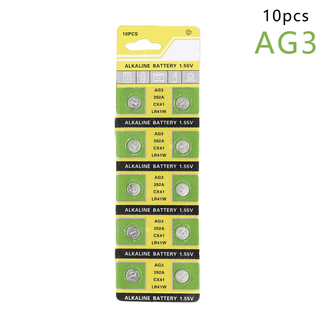 Щелочные батареи 1 5 В AG3 20 шт./лот 55 в G3 LR41 LR736 V3GA SR41 192 392 литиевая батарейка батарея