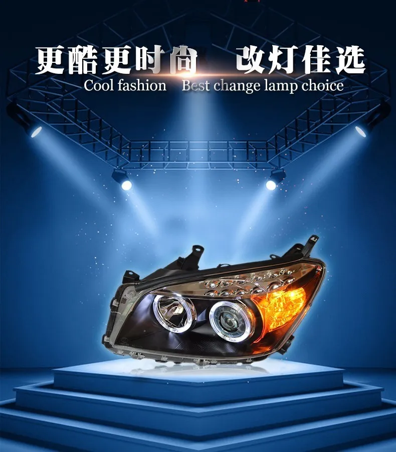 BEINGWINS Автомобильная фара для Toyota RAV4 головной светильник s 2009-2013 для RAV 4 светодиодный Ангел глаз DRL Q5 bi xenon объектив h7 Ксенон передний светильник