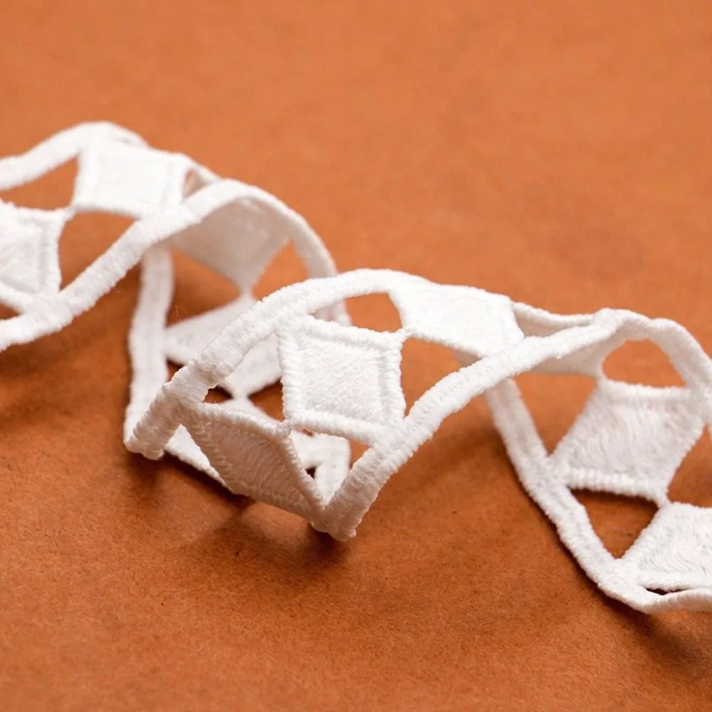 

7 Yards White Polyester Lace Trim Applique Clothes Decor Diy Sewing Craft 3cm