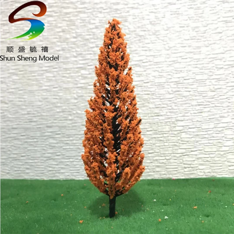 20-100pcs High 3.5-14cm Orange Green Color Mini Model Plastic Tree Construction Sand Table Scene flower | Игрушки и хобби