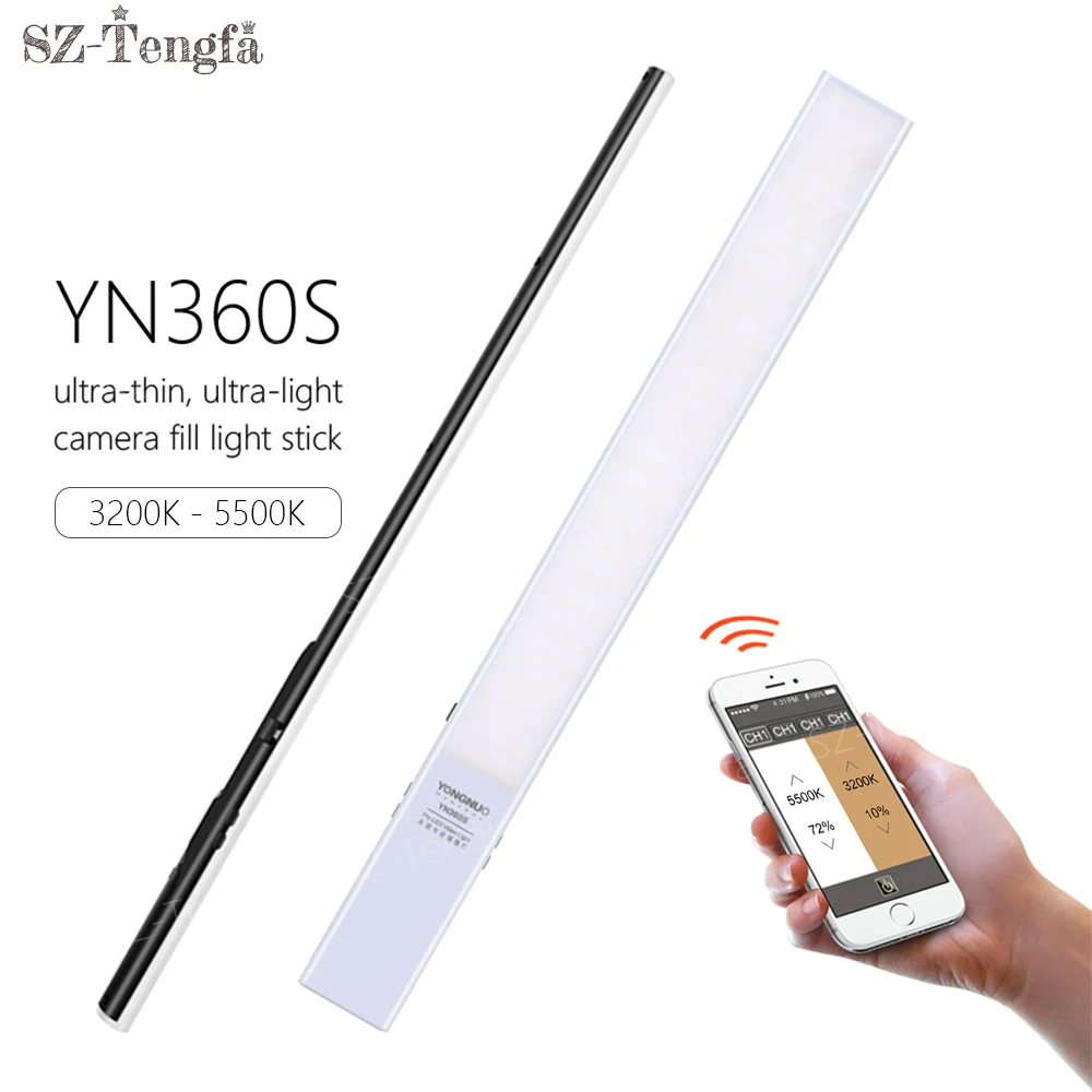 YONGNUO YN360S ультратонкая портативная ледяная палка светодиодная видео лампа 3200K до