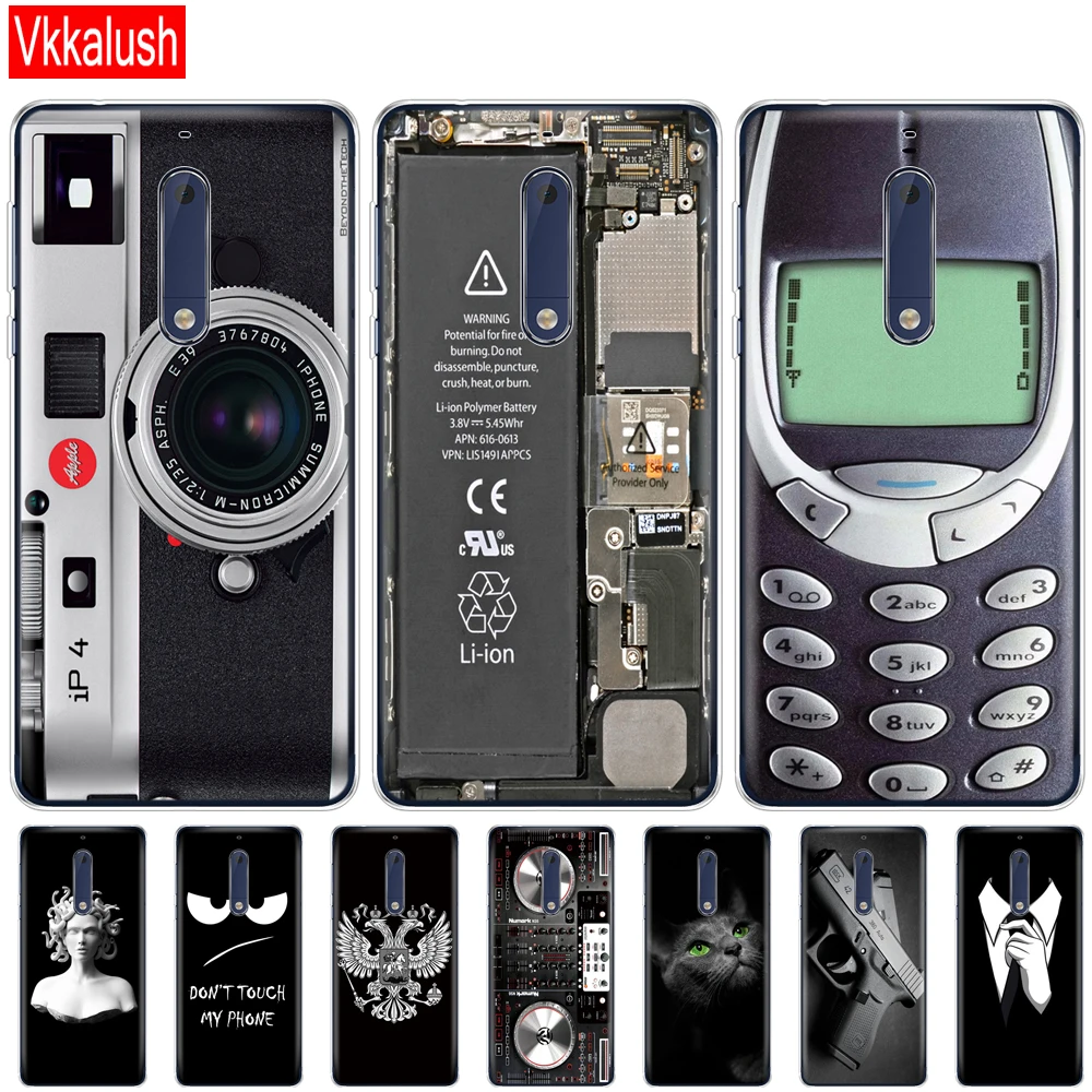 Чехол для Nokia 1 2 2,1 3 3,1 5 5,1 Plus Мягкий ТПУ силиконовый задний чехол противоударный чехол Бампер корпус