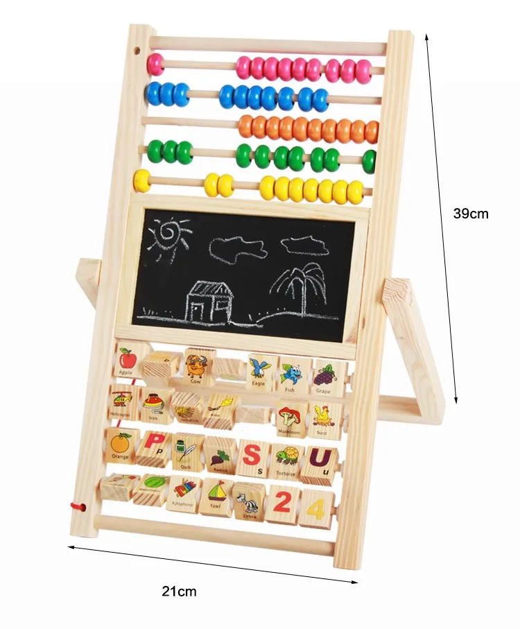 Многофункциональный Abacus обучающая подставка деревянная Монтессори игрушки счетные познавательные доски раннего образования математические игрушки для детей подарок