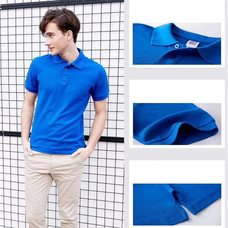 Для мужчин рубашка поло из чистого хлопка Camisa Masculina рубашки для детей хлопковые