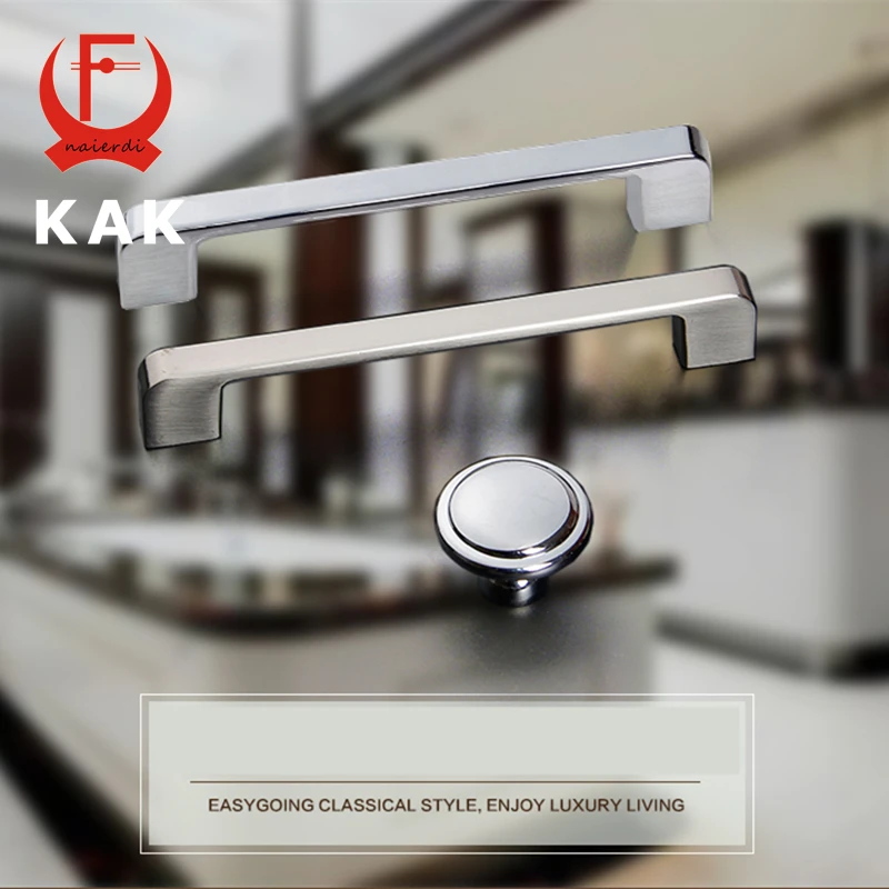KAK 5 шт./лот современные ручки для дверей шкафа из сплава цинка выдвижных ящиков