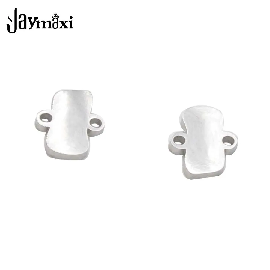 

Jaymaxi Small Tag Charm Connectors Full Polish Stainless Steel DIY Customs Logo for Bracelet Necklace Jewelry Making 20PCS/lot