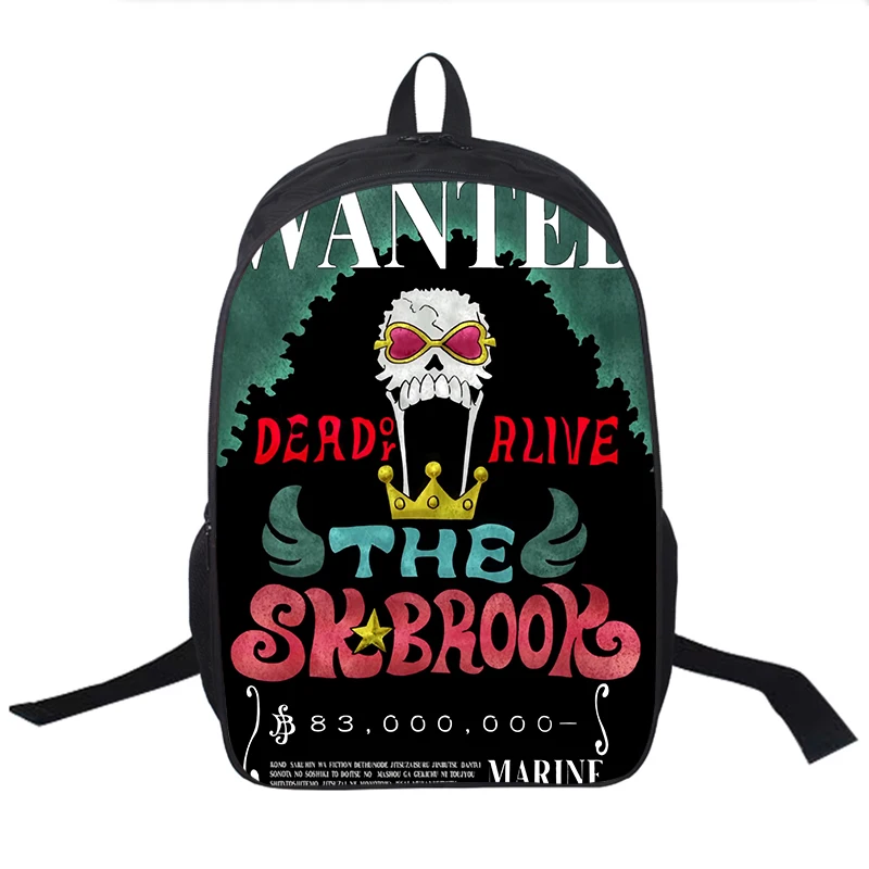 Крутой аниме один предмет Луффи Брук Зоро Нами и Чоппер новый школьный рюкзак с