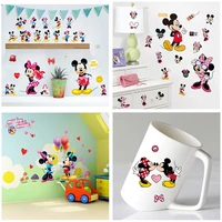 cartoon mickey minnie mouse wall stickers bedroom baby amusement park home decor accessories pvc wall decals diy mural art