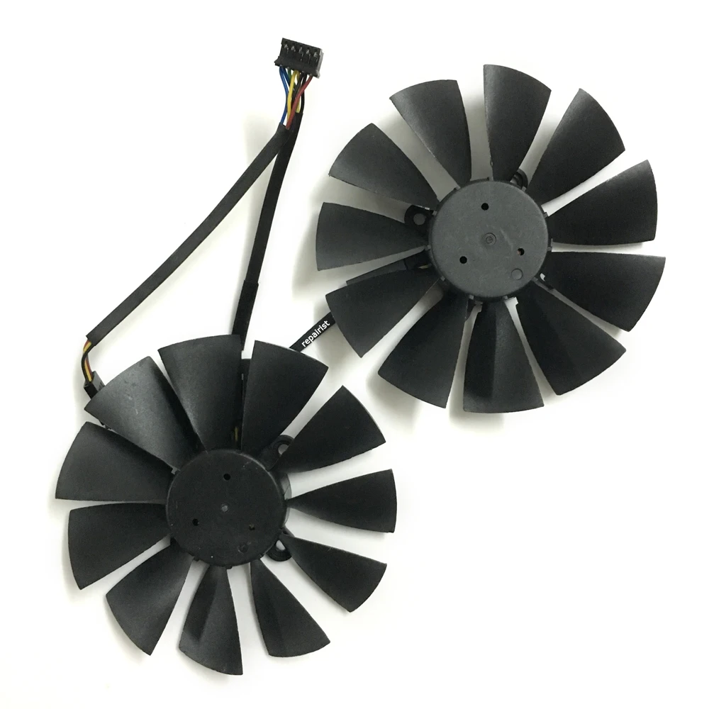 2 шт./лот R9 285/280 GPU кулер VGA вентилятор для ASUS STRIX R9285 R9280 OC Видеокарта охлаждения в