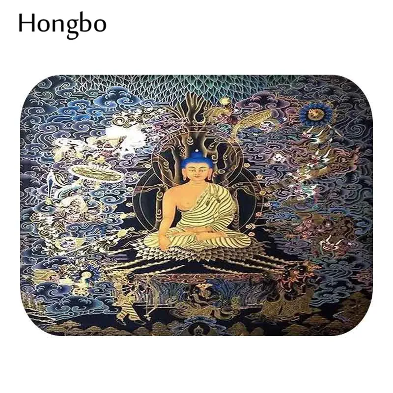 14 Hongbo Будда статуя Коврик для двери узор Декоративный Коврик Нескользящие двери впитывающие коврики коврик для ванной комнаты - Цвет: 14