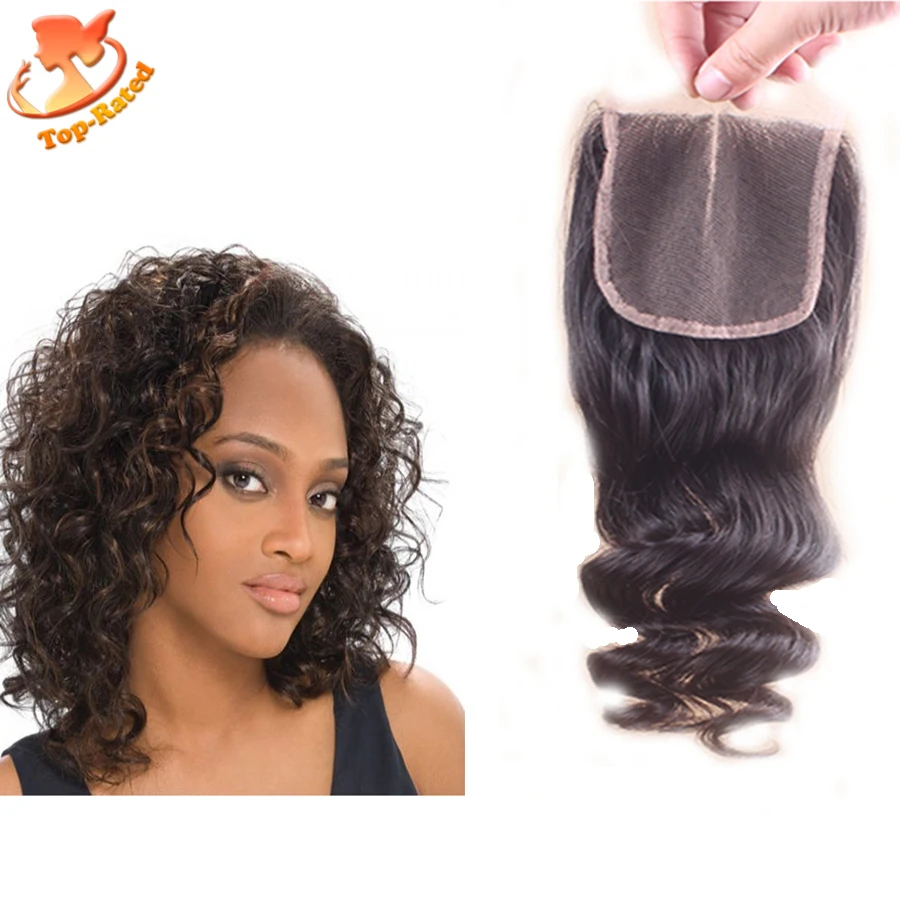 7А Необработанные Бразильский Освобождает Волну Кружева Закрытие Отбеленные