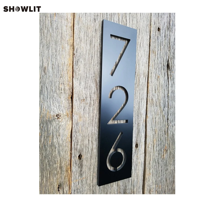 Black Painted Stainless Steel Outdoor Address Plate Обустройство дома
