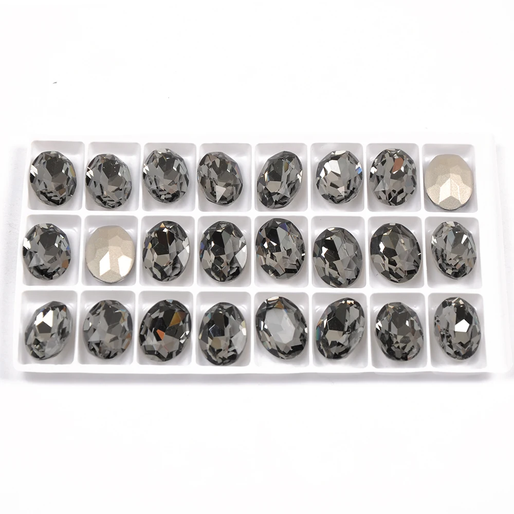 Стразы с черным бриллиантом кристаллы s Лучшая цена овальные бусины Необычные