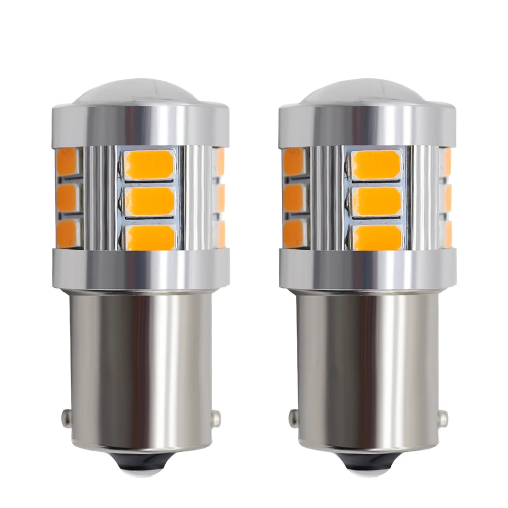 

2X 1156 LED BA15S P21W 1156 5630 5730 LED 18SMD For Car Turn Signal Light 1156 7506 7528 BA15S P21W Auto led Amber Yellow DC 12V