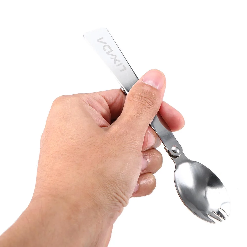 Складная спортивная посуда Lixada из нержавеющей стали комплект 2 предметов для