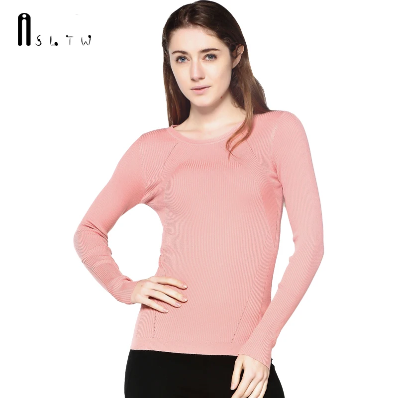 ASLTW Brand NEW Women Sweaters Fashion Solid Color Long Sleeve Pullover Plus Size High Elasticity Slim Female Sweater | Женская одежда