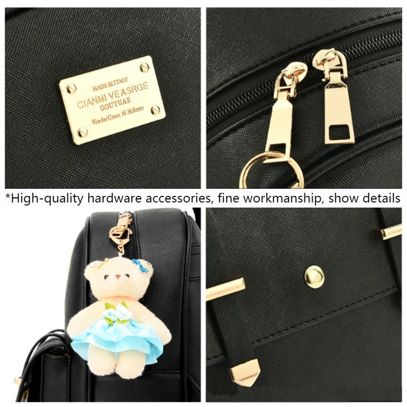 Для женщин рюкзак Новый высокое качество женские рюкзаки клатч 2 шт. в комплекте