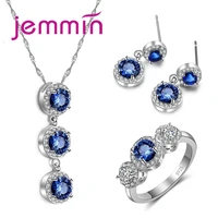 big promotion exquisite fashion beautiful jewelry sets with top quality cubic zircon for women precious gift