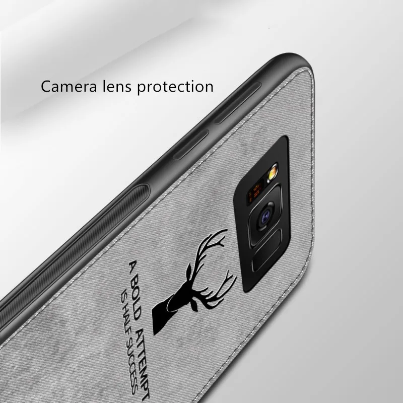 For Samsung Galaxy S8 S9 S8plus S9plus Fabric Deer Cloth phone Case Note9 Note8 Soft Silicone edge shockproof case coque |