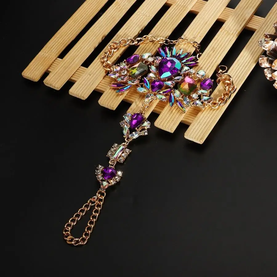 Модный женский браслет из сплава с цепочкой на лодыжке со стразами и шарма