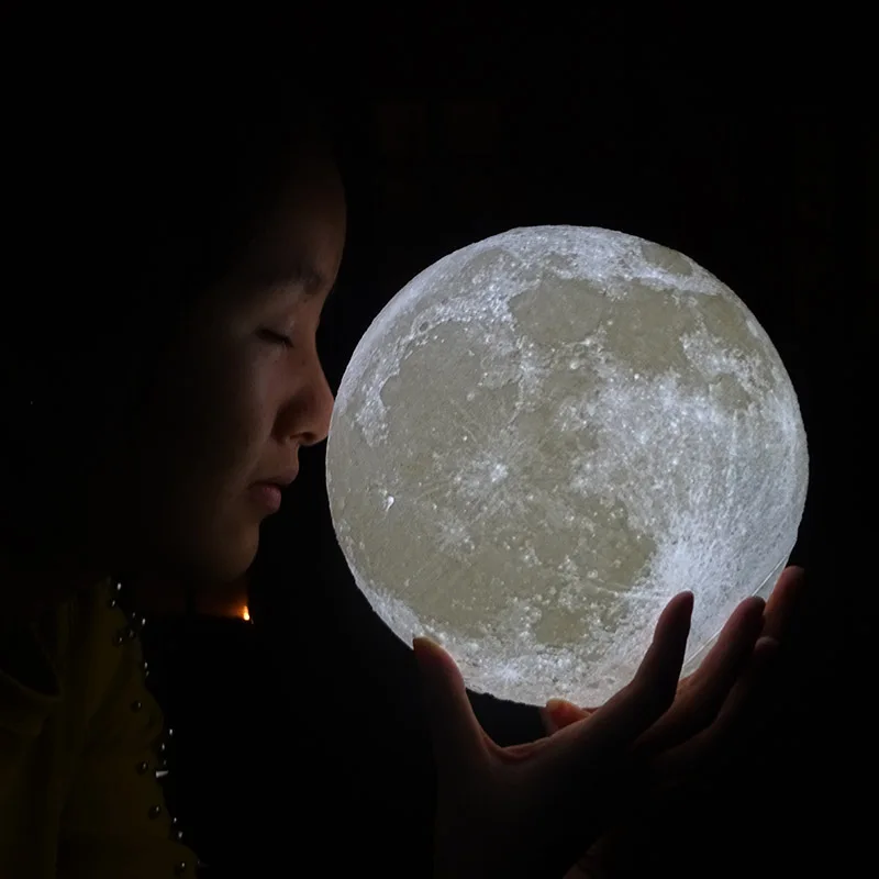 &quotЛучшая&quot луна лампа 3D печать светодиодный ночник лунный свет USB