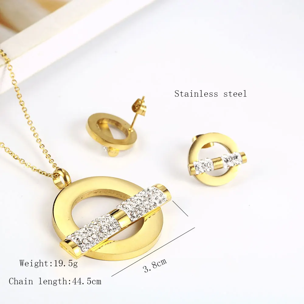 XUANHUA Stainless Steel Jewelry Woman Vogue 2019 Necklace Earrings Set Accessories Bohemian Charm Mass Effect | Украшения и