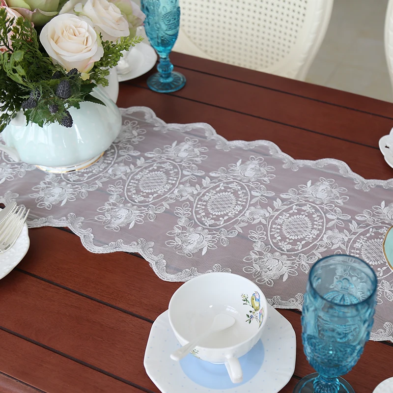 Новинка домашняя скатерть в стиле милой принцессы Европейская белая с кружевом и
