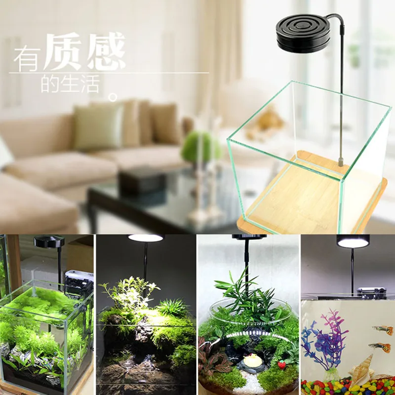 Стиль ADA aquasky LED светильник Wabikusa mini nano Натуральный Деревянный аквариумный