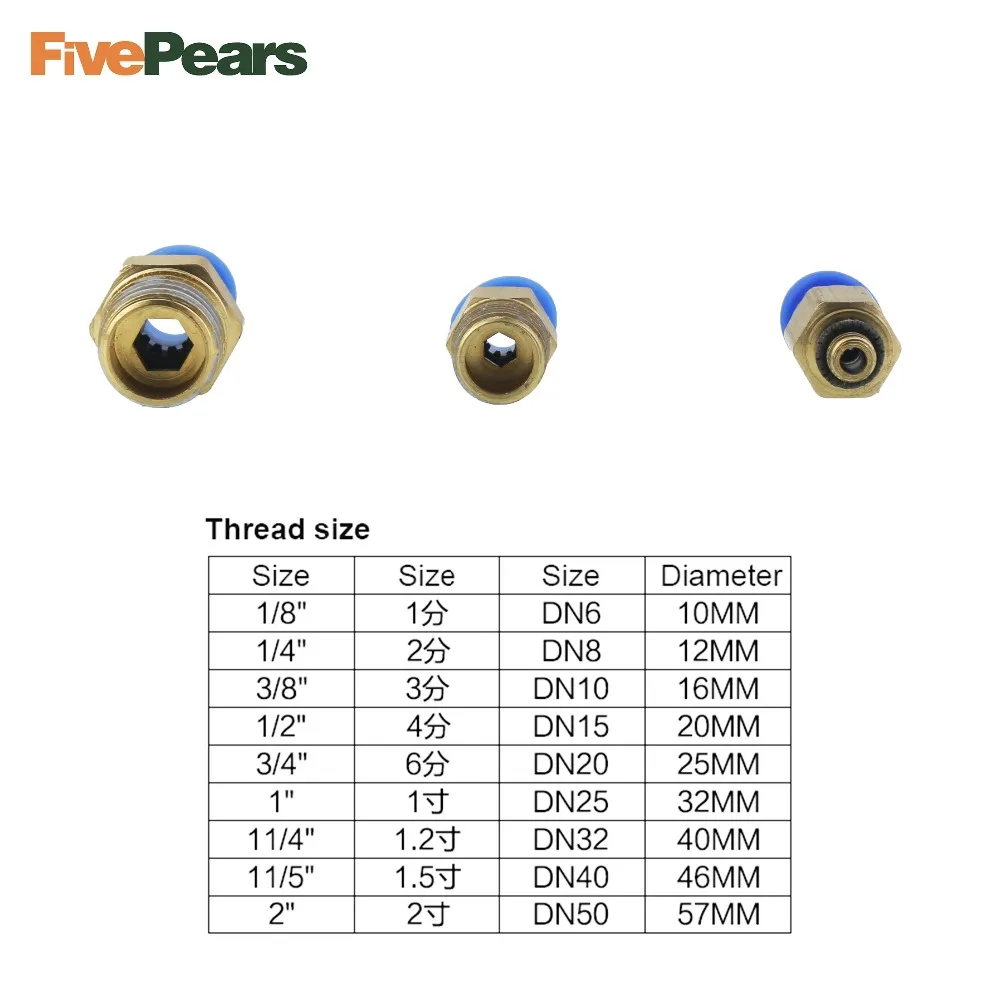 5 шт. пневматический прямой фитинг соединитель PC4-M5 PC4-01 PC4-02 пневматическая трубка