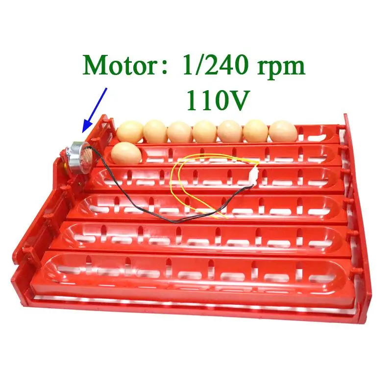 1I240rpm 110V 48-60 яиц 220 В/110 В/12 в инкубатор поворот яиц лоток курица утка гусь птицы яйца автоматический лоток для инкубатора - Цвет: 1I240rpm 110V
