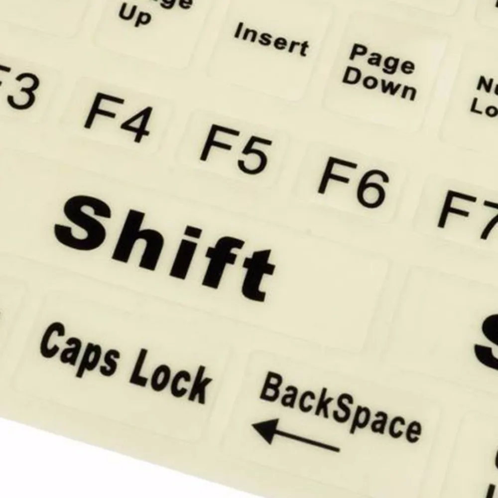 Светящаяся английская стандартная наклейка на клавиатуру обычная