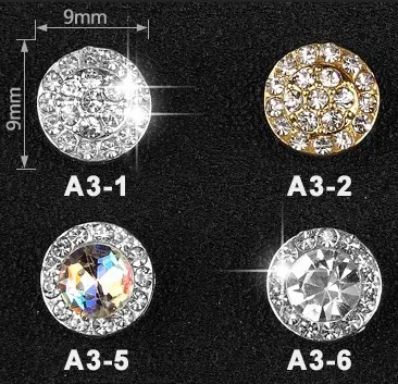 5pcs New Crystal Colourfu Nail Rhinestone Alloy Art Decorations DIY Glitter Rotatable 3D Jewelry Manicure Supplies | Красота и