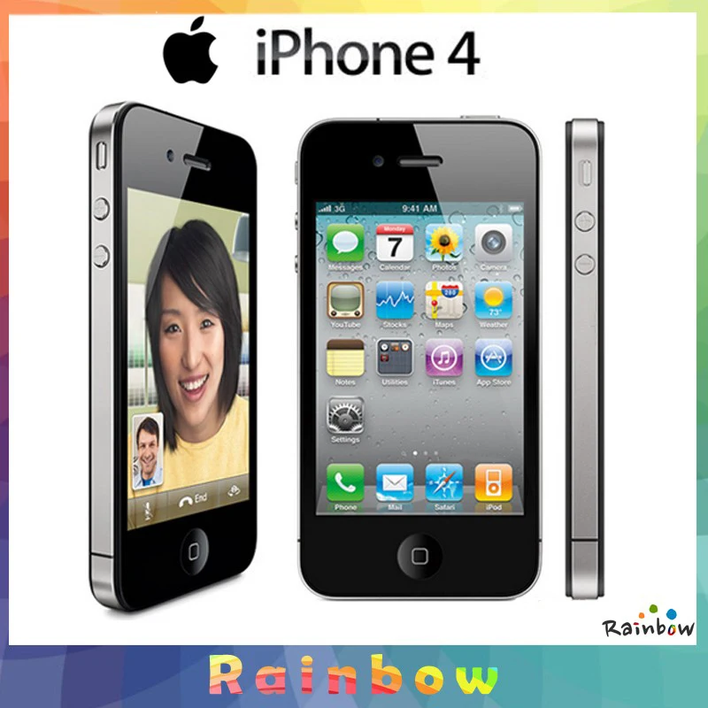 Apple iPhone 4 iOS 16G или 32GB rom 3,5 дюймов 5MP камера wifi gps сотовый телефон