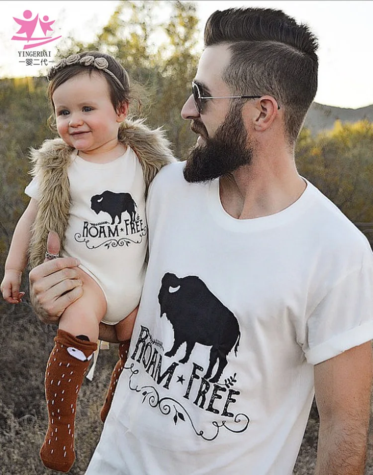 Летняя коллекция 2017 года футболка для Отца и Сына подходящая одежда семейный