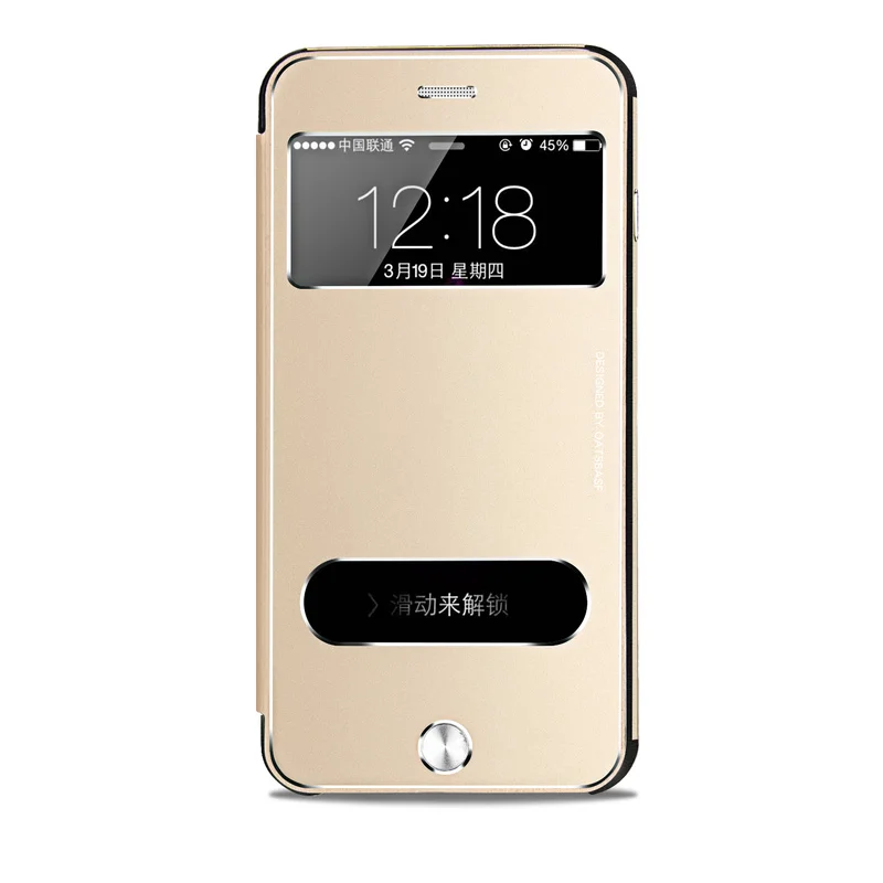 OATSBASF открытыми окнами флип металлический корпус для IPhone 7 Чехол всесторонняя