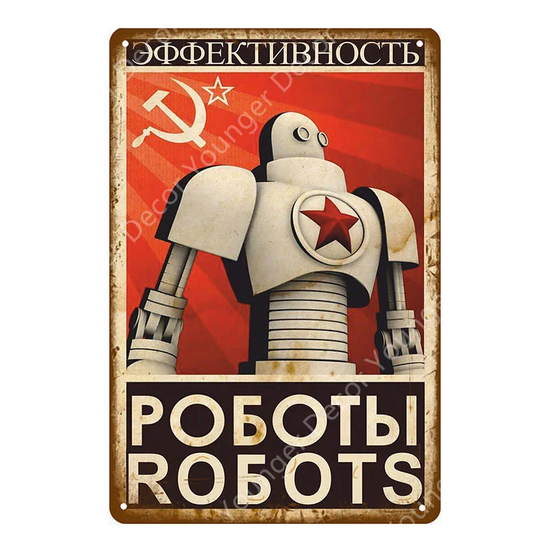 Victory Сталин СССР металлические жестяные знаки ретро Наклейка на стену искусство