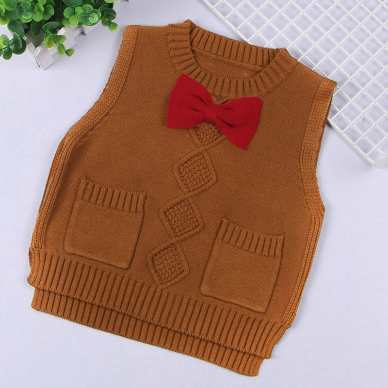 Вязаный жилет для маленьких девочек от 0 до 5 лет свитер новинка 2017 весенний с