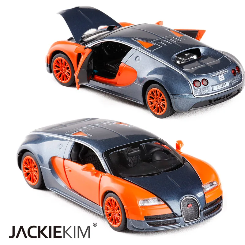 Высокая симуляция 1:32 Bugatti Veyron гоночная модель автомобиля из сплава акустооптические транспортные средства модель автомобиля Классическая Детская игрушка Подарки