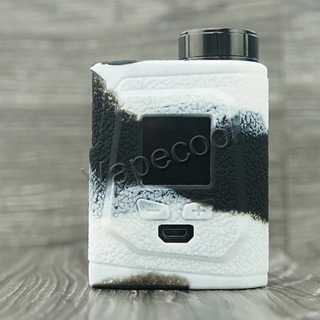 2 шт IJOY CAPO 100 мод силиконовый чехол-накладка с наклейкой на кожу, нескользящий толстый чехол для Vape mod CAPO 100 w 21700 mod Shield - Цвет: Black white