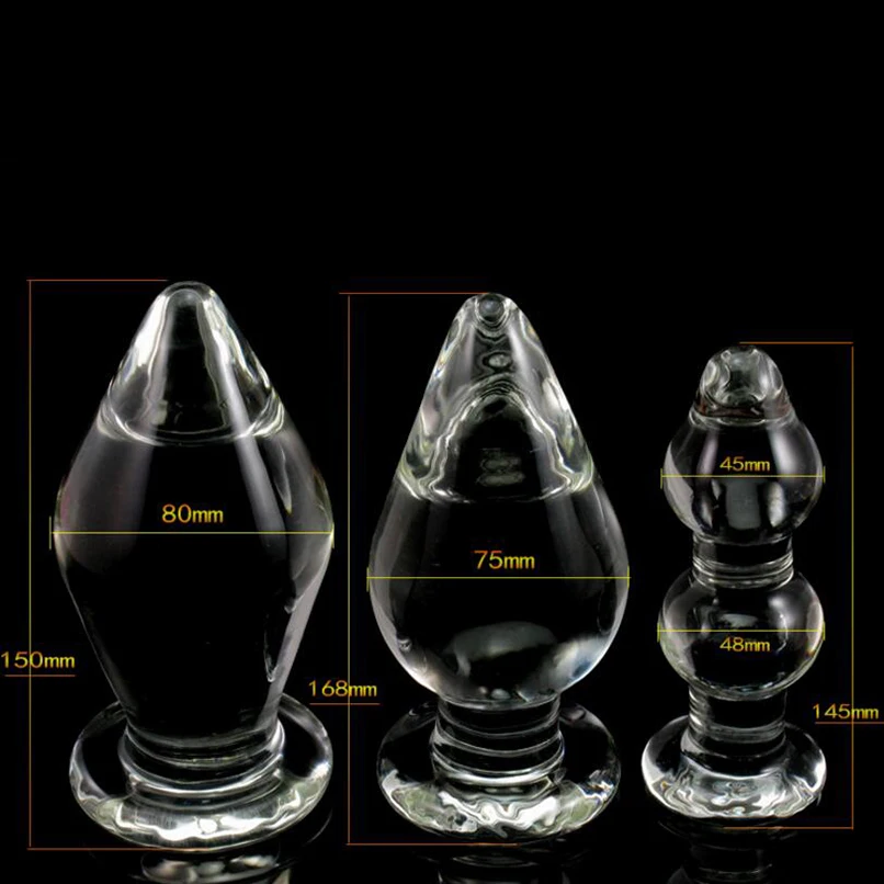 1PCS Big Crystal Dildo Large Glass Anal Plug Pyrex Dong Female Sex Toys for Women Men Vaginal Masturbation Fake Penis | Красота и