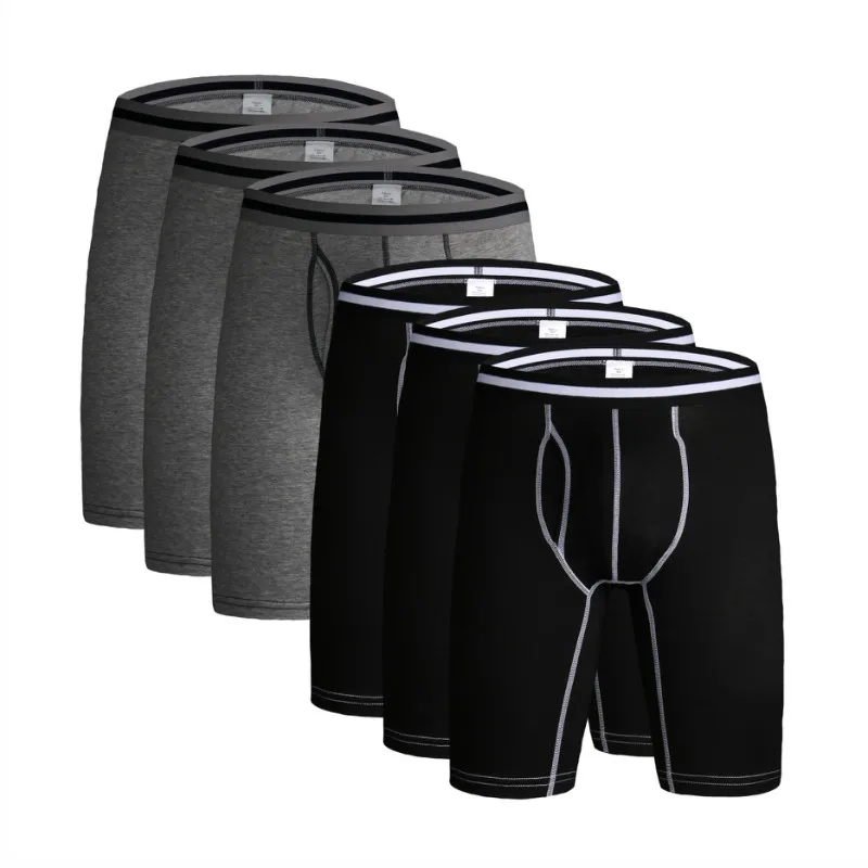 6 Pcs 1103 Mix H23 6 шт./лот, модные сексуальные качественные трусы, мужское нижнее белье, Экстра мужские Длинные боксеры, шорты из хлопка размера плюс, трусы Cueca, боксеры больших размеров - Цвет: 6 Pcs 1103 Mix H23