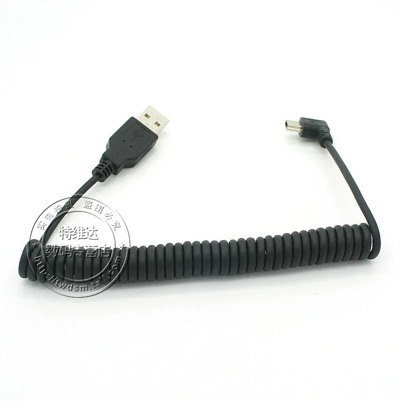 USB 2 0 папа мини правый угловой 90 градусов гибкий пружинный Выдвижной зарядный