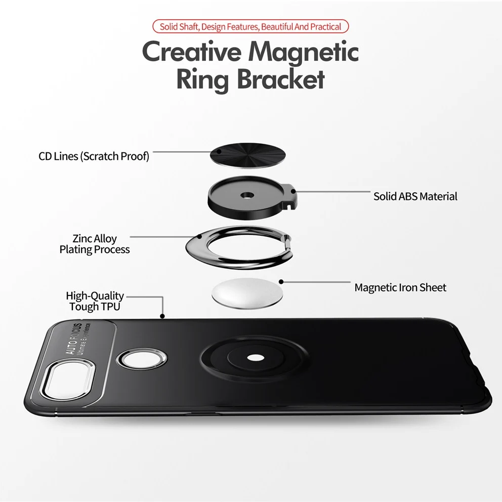 X Оригинальный чехол для OPPO Realme U1 крепление в виде кольца на палец Мягкая