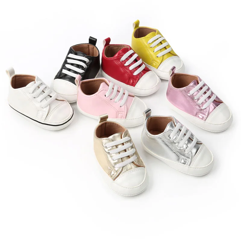 2020 обувь для новорожденных и маленьких девочек Кроссовки из искусственной кожи