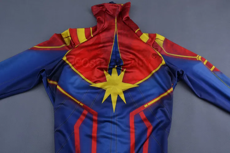 CostumeBuy Марвел Капитан косплэй ms. Marvel Carol костюм кары Дэнверс плёнки комбинезон Хэллоуин Zentai для женщин Взрослый комбинезон