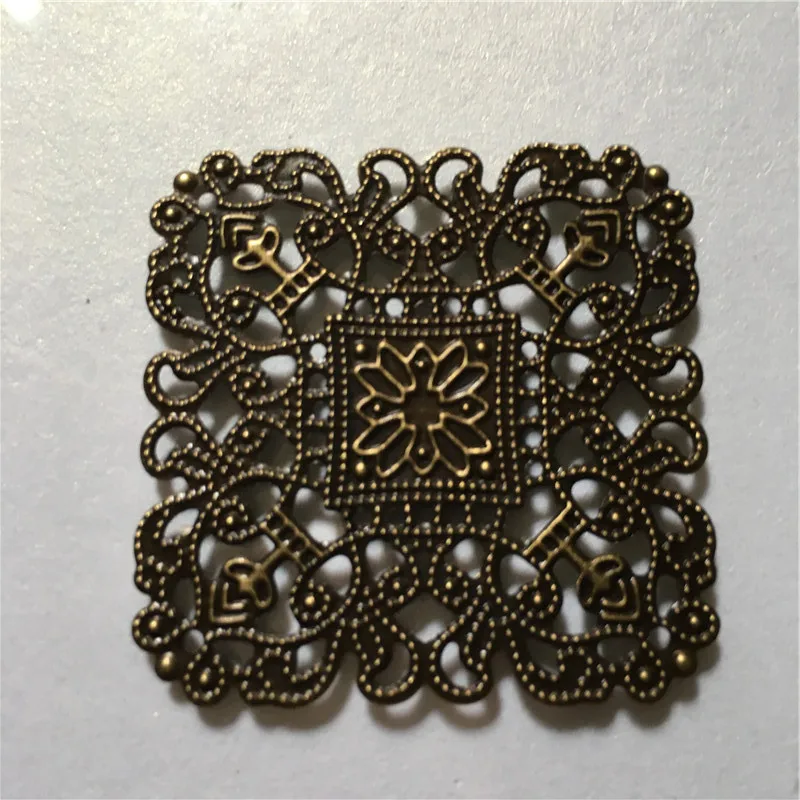 500 шт. оптовая продажа филигранные квадратные цветы аксессуары для ювелирных