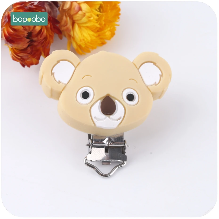 Bopoobo 5 шт. Милая силиконовая соска Koala с зажимом из пищевого материала высокое