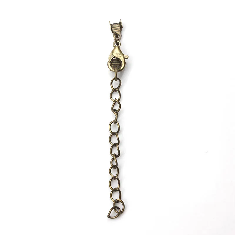 10 шт./лот модный сплавный шнур торцевые колпачки зажимы шнура удлинитель цепи для